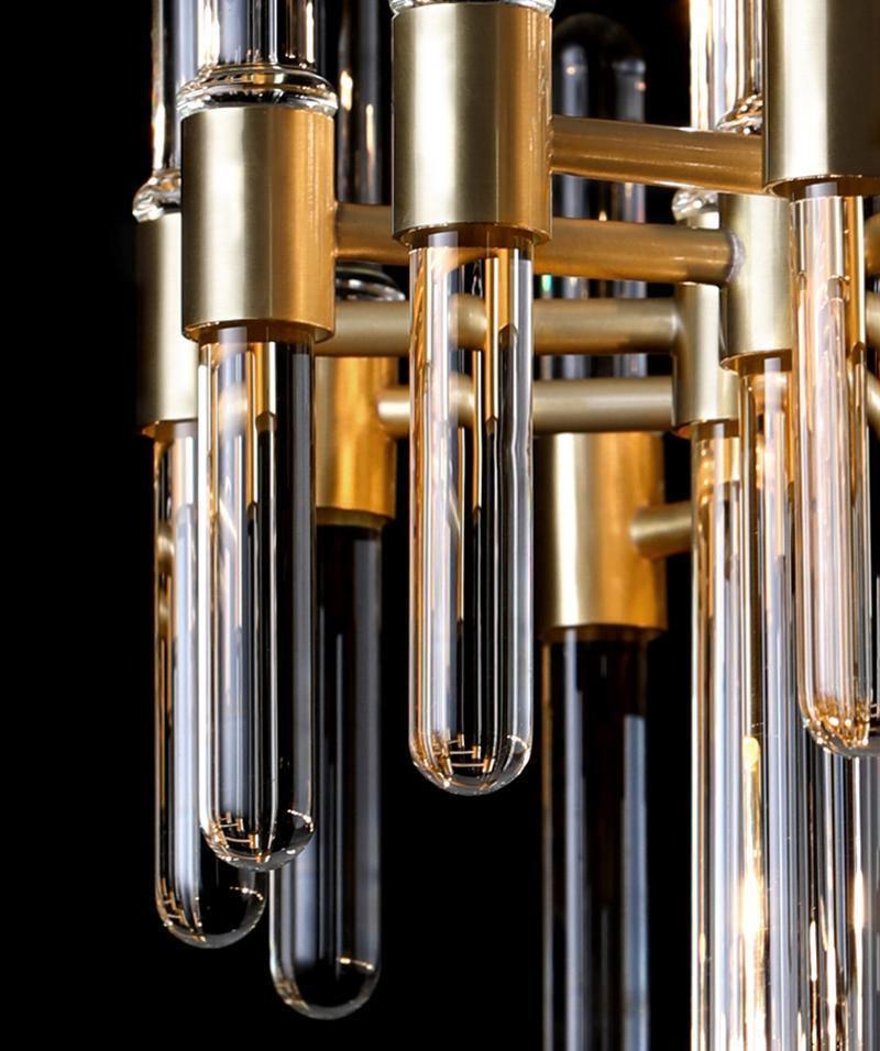 Jorine Chandelier Antique Brass Starburst-Neutral Decor