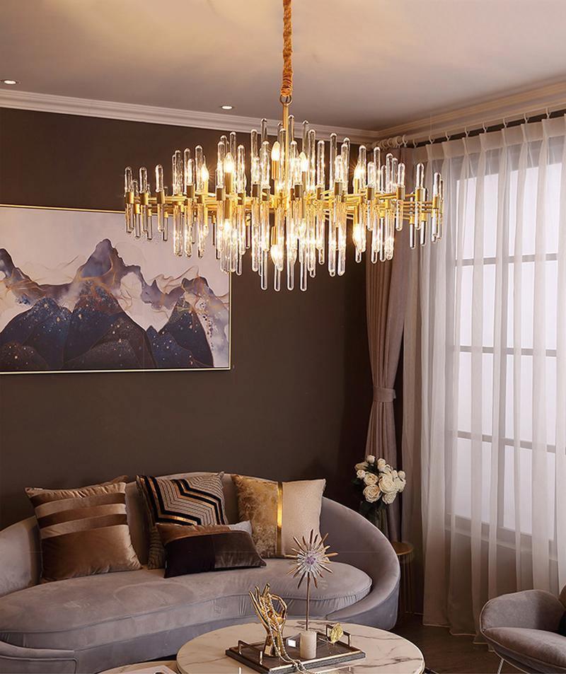 Jorine Chandelier Antique Brass Starburst-Neutral Decor