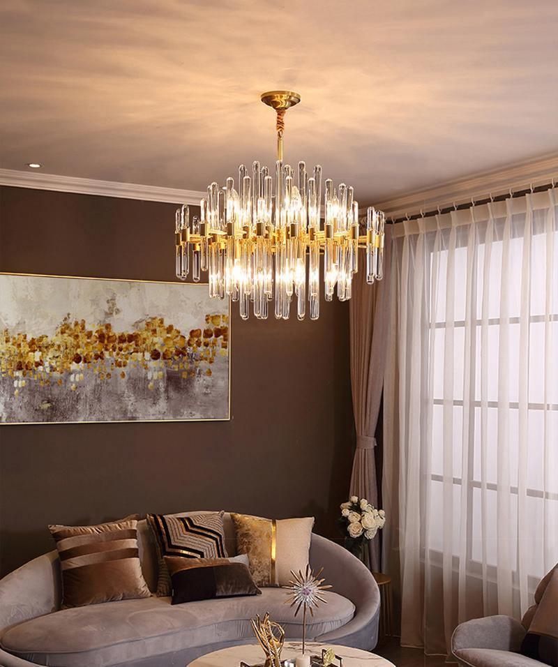 Jorine Chandelier Antique Brass Starburst-Neutral Decor