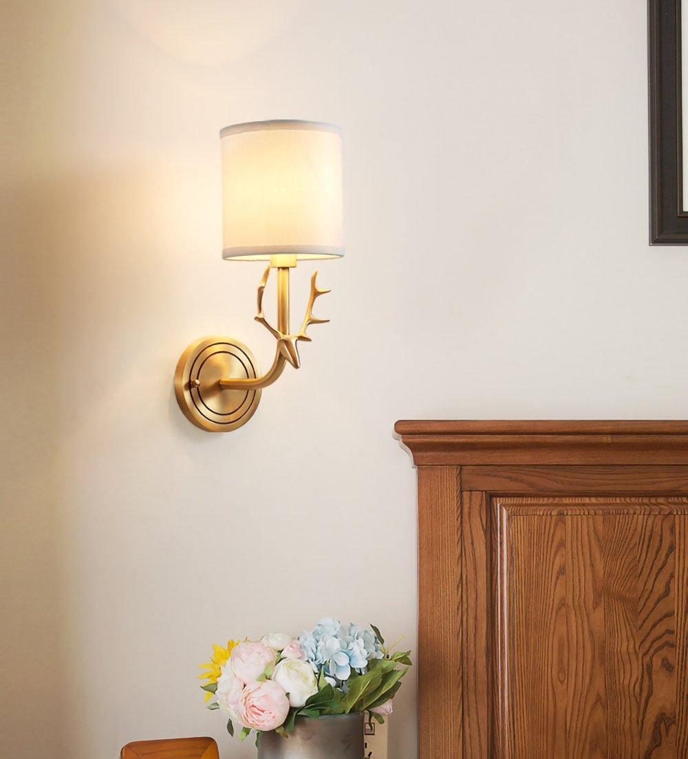 Ralem Elegance Deer Head Brass Wall Light-Neutral Decor