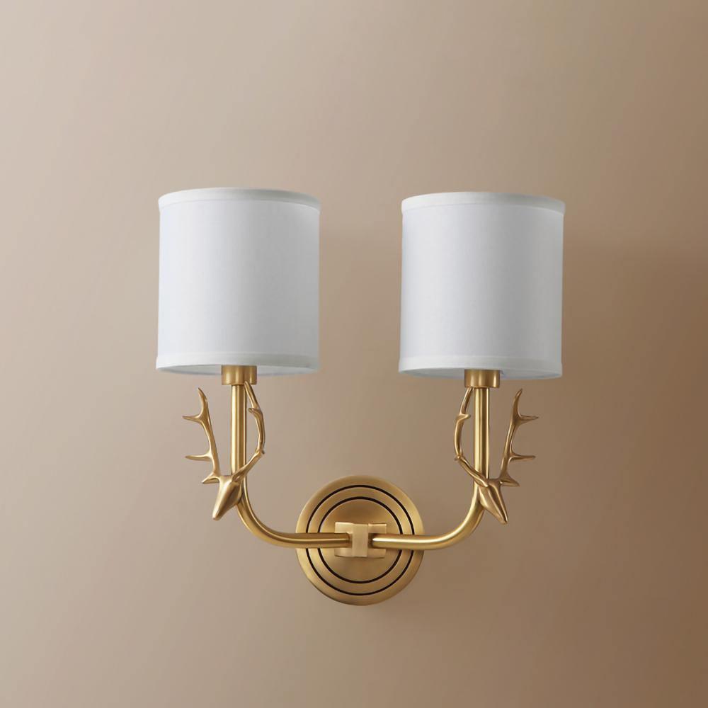 Ralem Elegance Deer Head Brass Wall Light-Neutral Decor