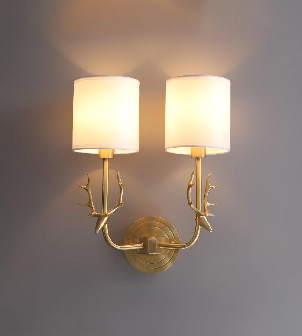Ralem Elegance Deer Head Brass Wall Light-Neutral Decor