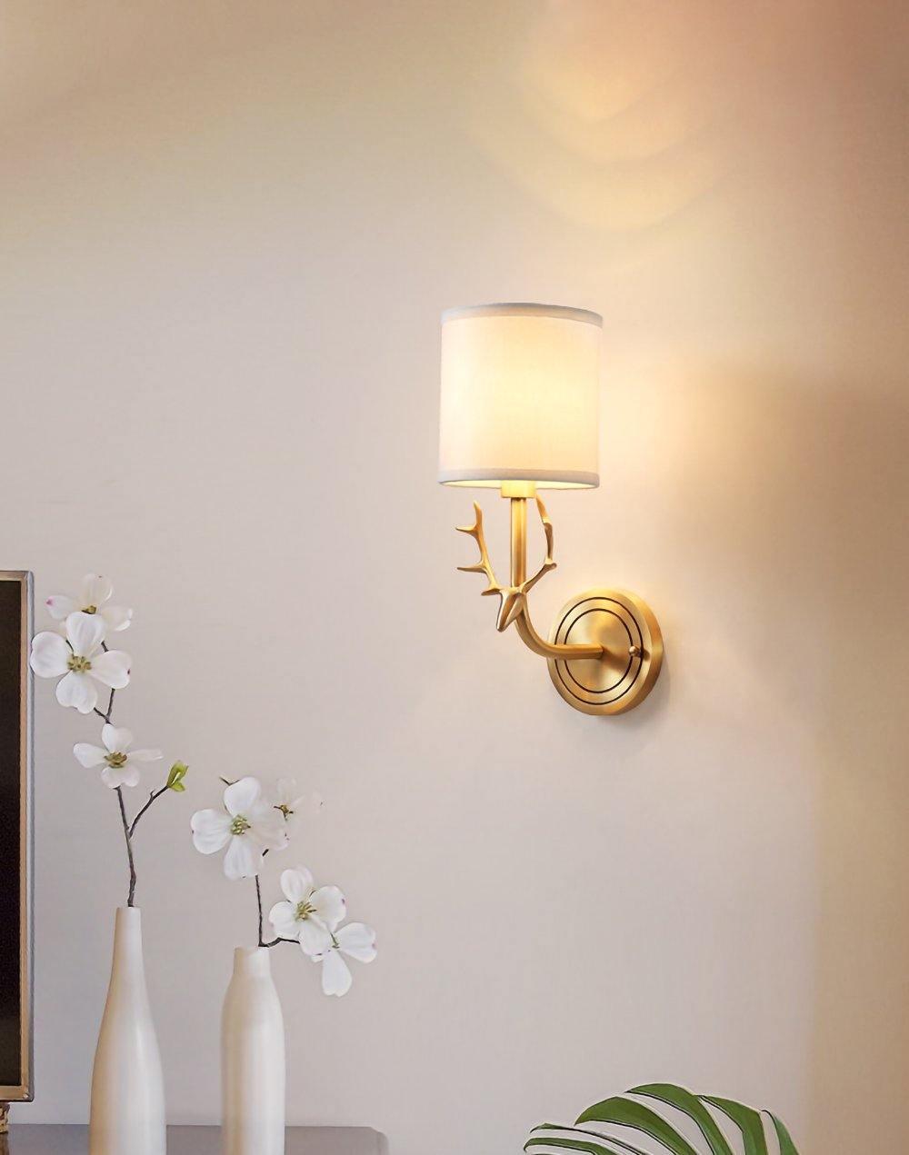 Ralem Elegance Deer Head Brass Wall Light-Neutral Decor