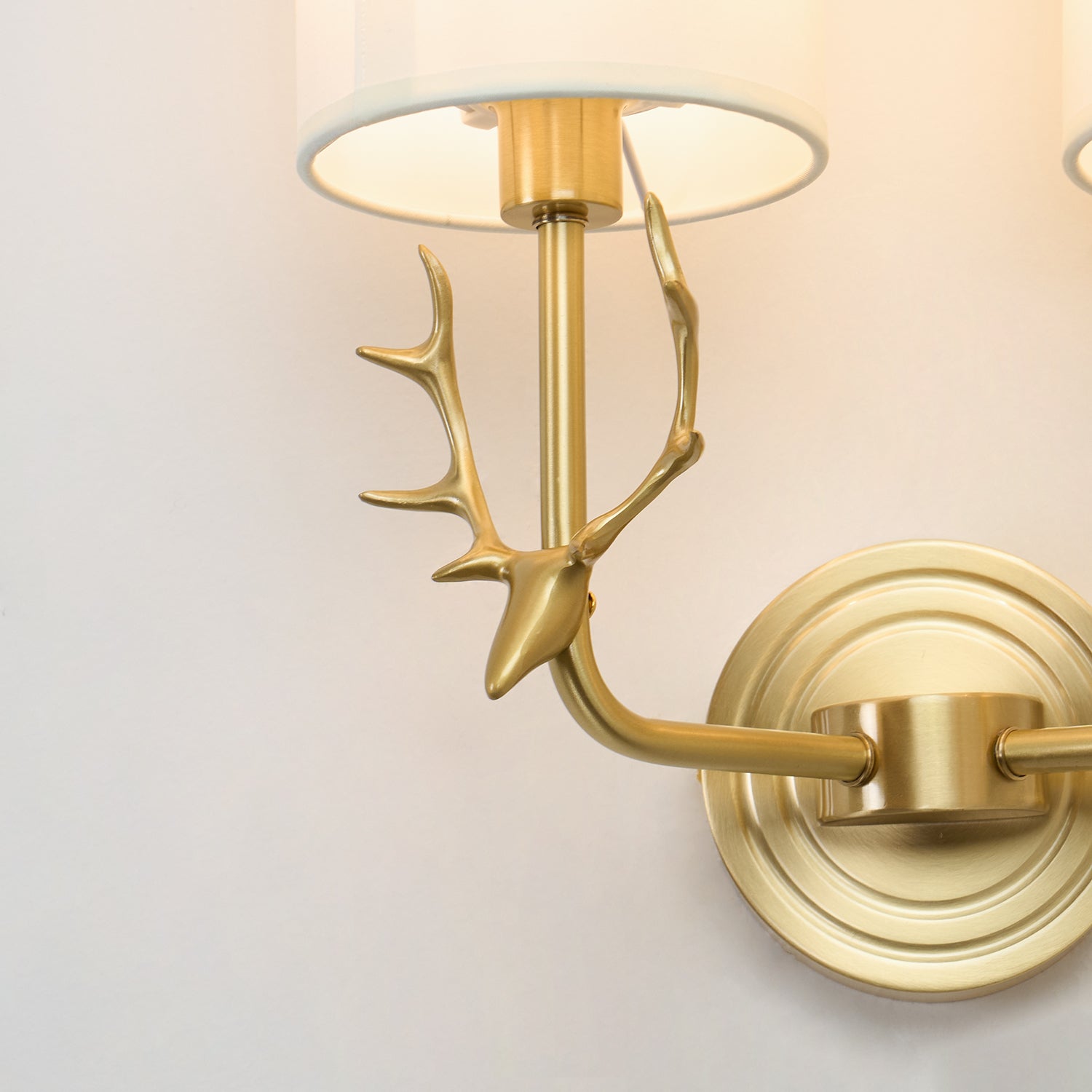 Ralem Elegance Deer Head Brass Wall Light-Neutral Decor