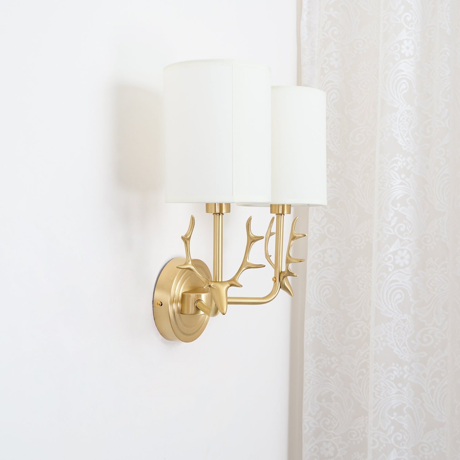 Ralem Elegance Deer Head Brass Wall Light-Neutral Decor