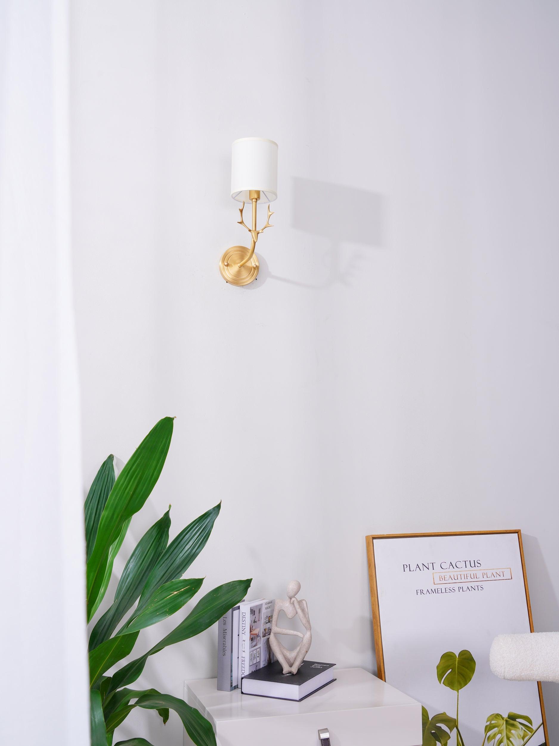 Ralem Elegance Deer Head Brass Wall Light-Neutral Decor