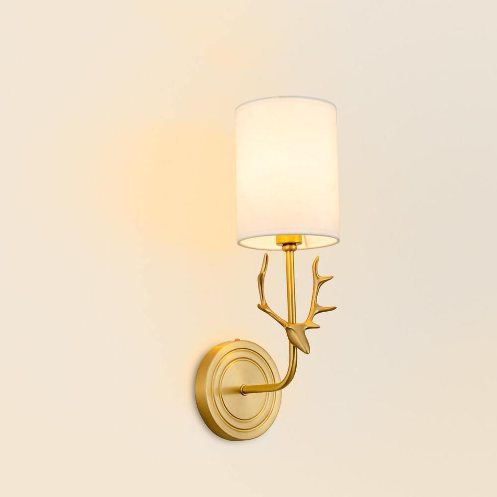 Ralem Elegance Deer Head Brass Wall Light-Neutral Decor