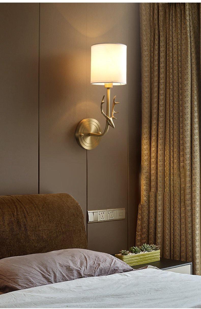 Ralem Elegance Deer Head Brass Wall Light-Neutral Decor