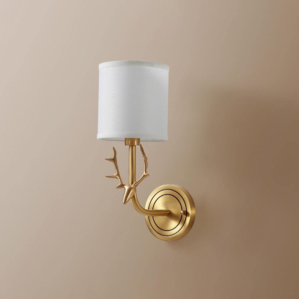 Ralem Elegance Deer Head Brass Wall Light-Neutral Decor