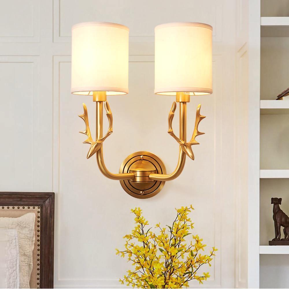 Ralem Elegance Deer Head Brass Wall Light-Neutral Decor