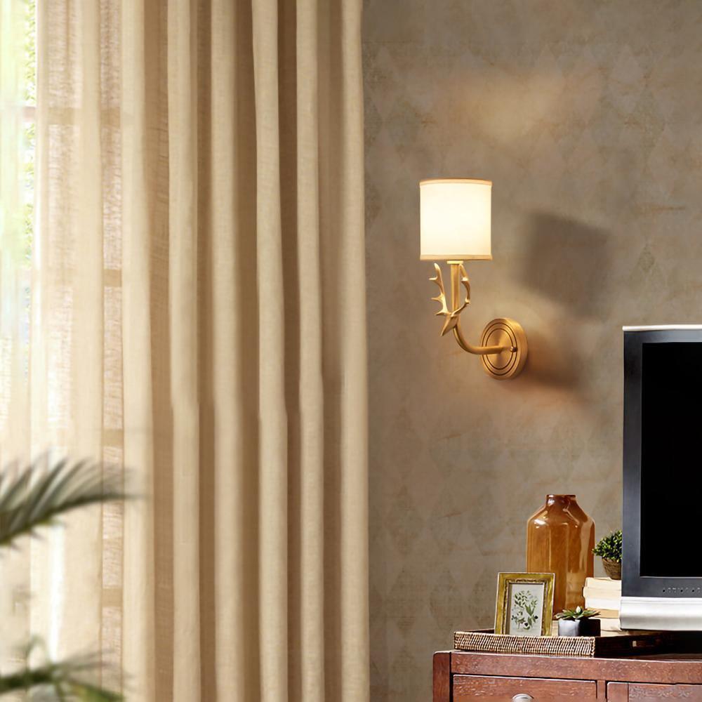 Ralem Elegance Deer Head Brass Wall Light-Neutral Decor
