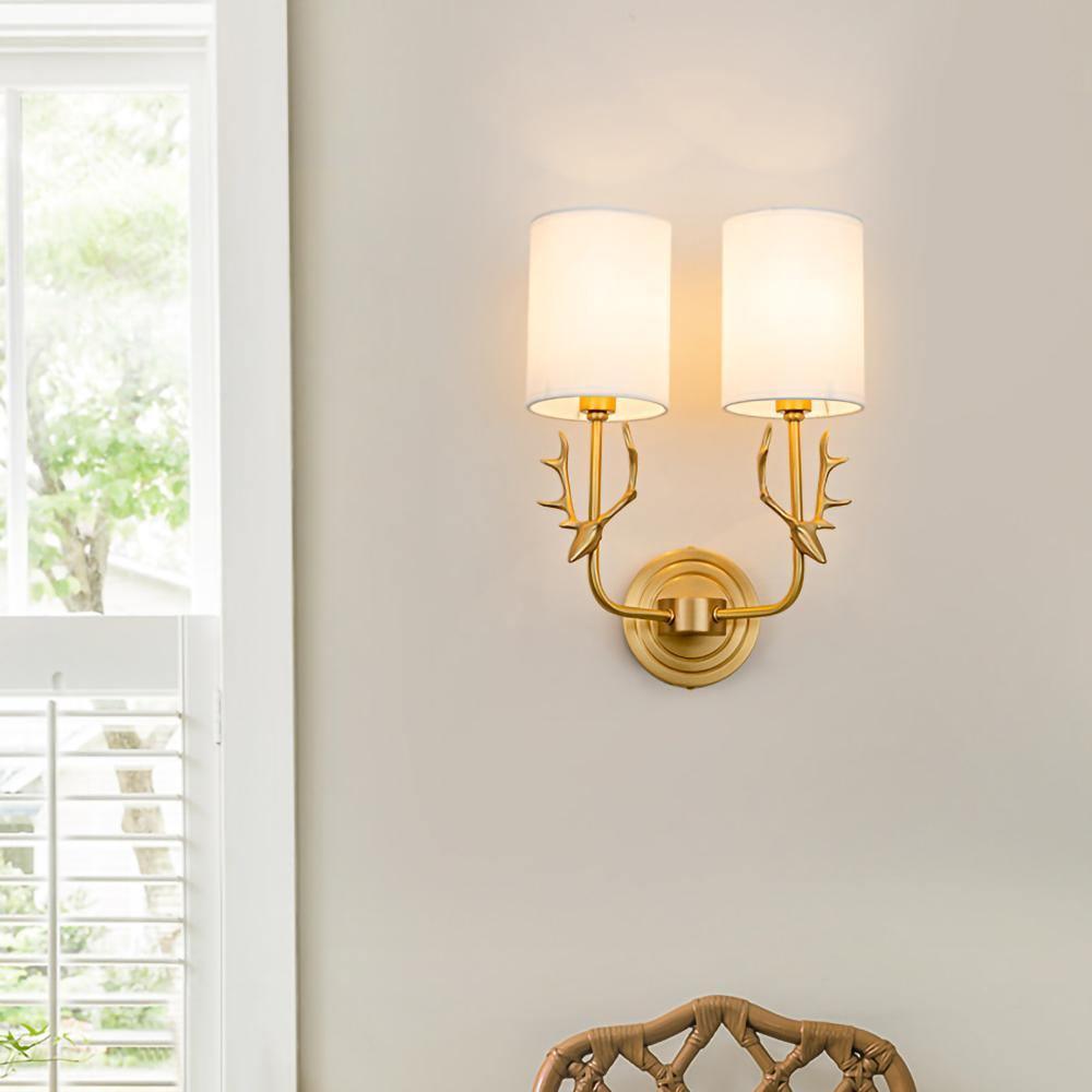 Ralem Elegance Deer Head Brass Wall Light-Neutral Decor