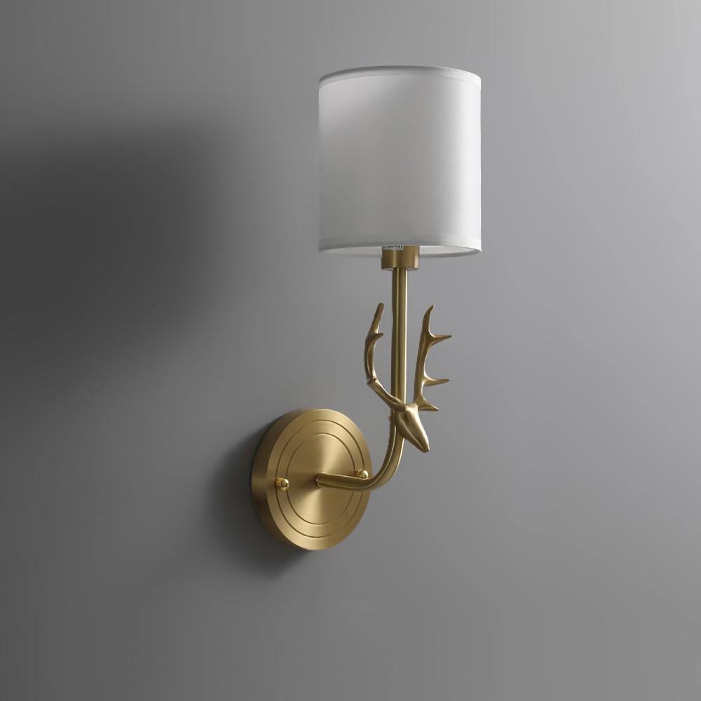 Ralem Elegance Deer Head Brass Wall Light-Neutral Decor
