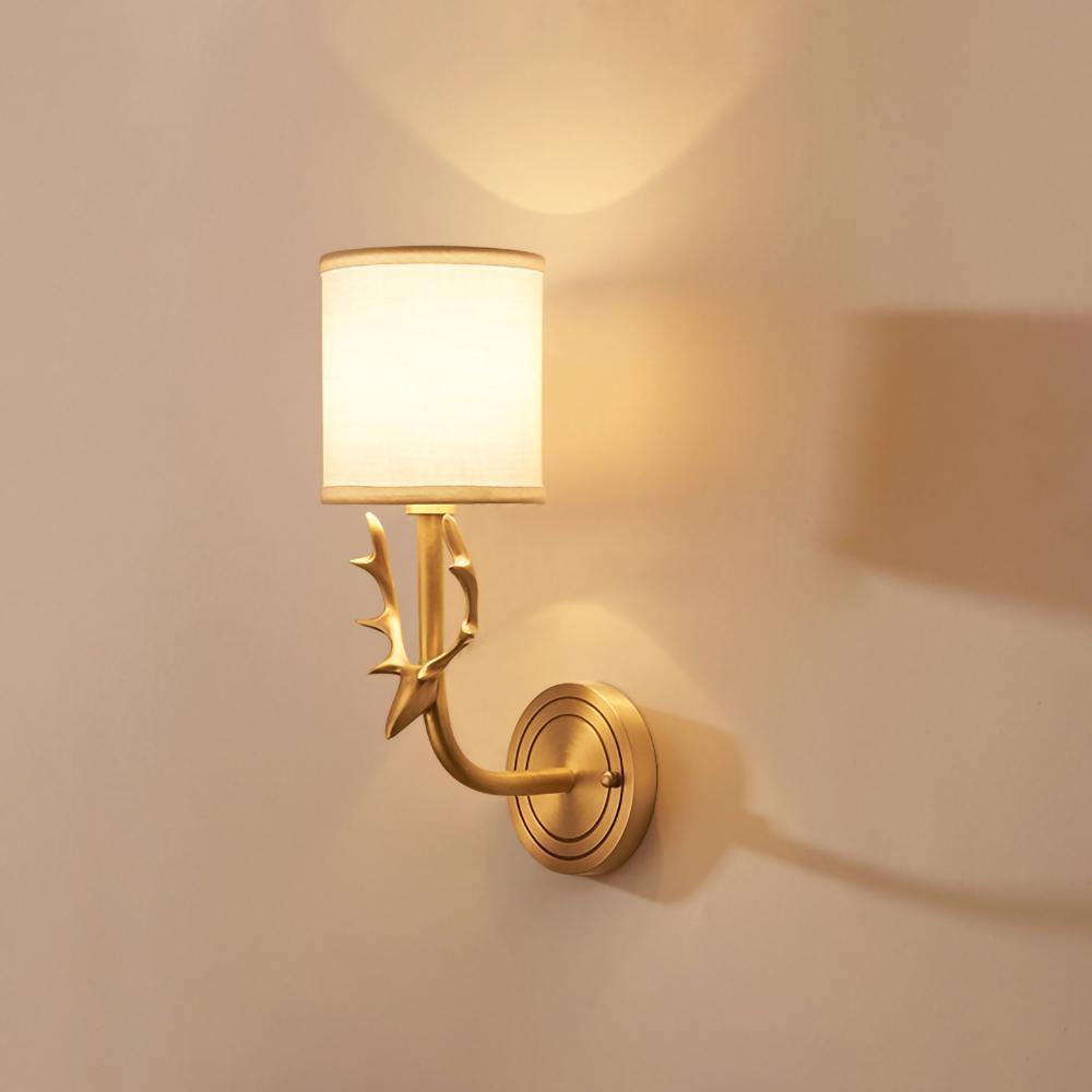 Ralem Elegance Deer Head Brass Wall Light-Neutral Decor