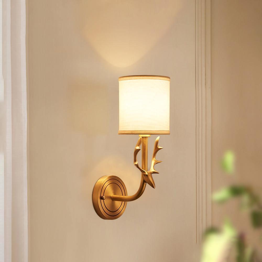 Ralem Elegance Deer Head Brass Wall Light-Neutral Decor