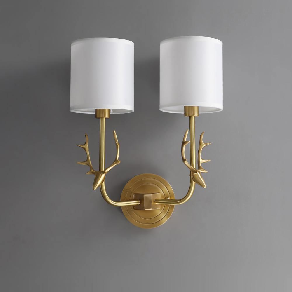 Ralem Elegance Deer Head Brass Wall Light-Neutral Decor