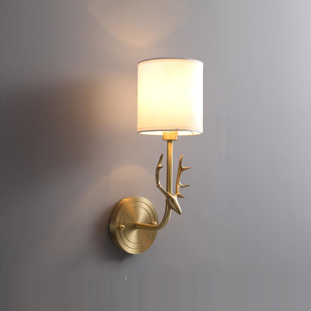 Ralem Elegance Deer Head Brass Wall Light-Neutral Decor