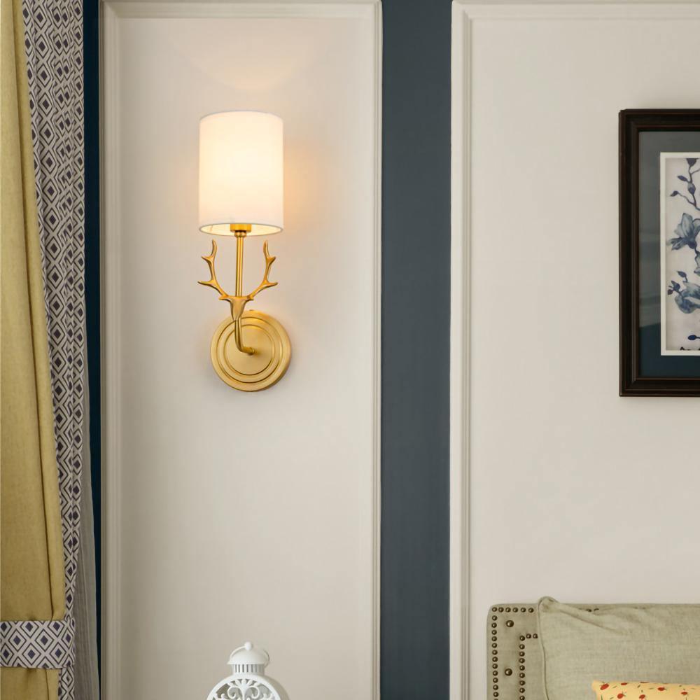 Ralem Elegance Deer Head Brass Wall Light-Neutral Decor