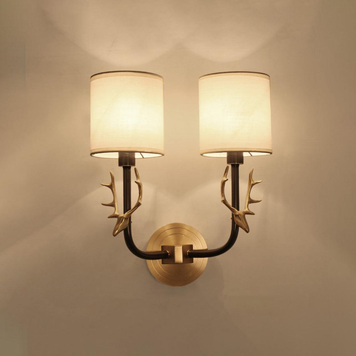 Ralem Elegance Deer Head Brass Wall Light-Neutral Decor