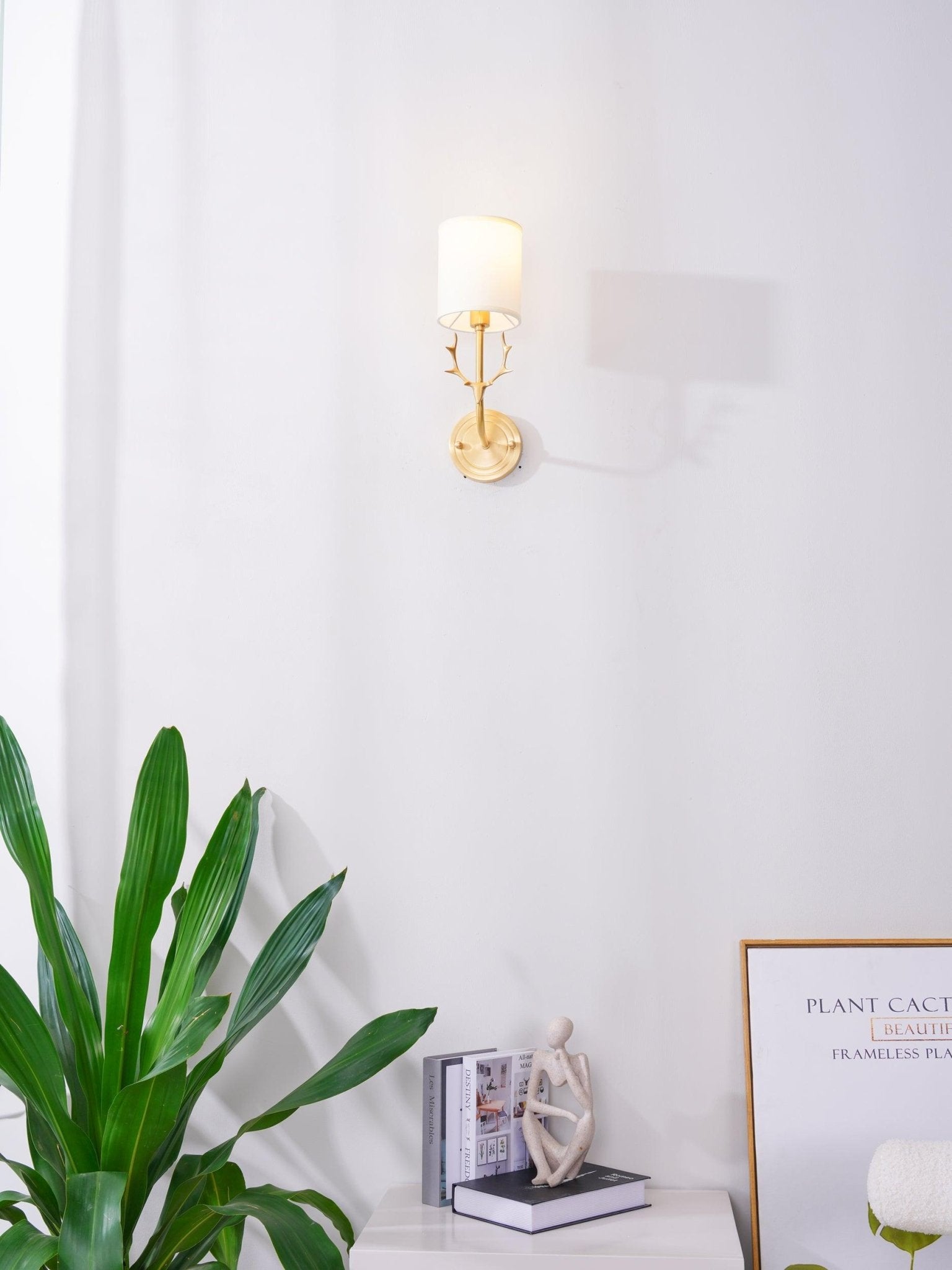 Ralem Elegance Deer Head Brass Wall Light-Neutral Decor
