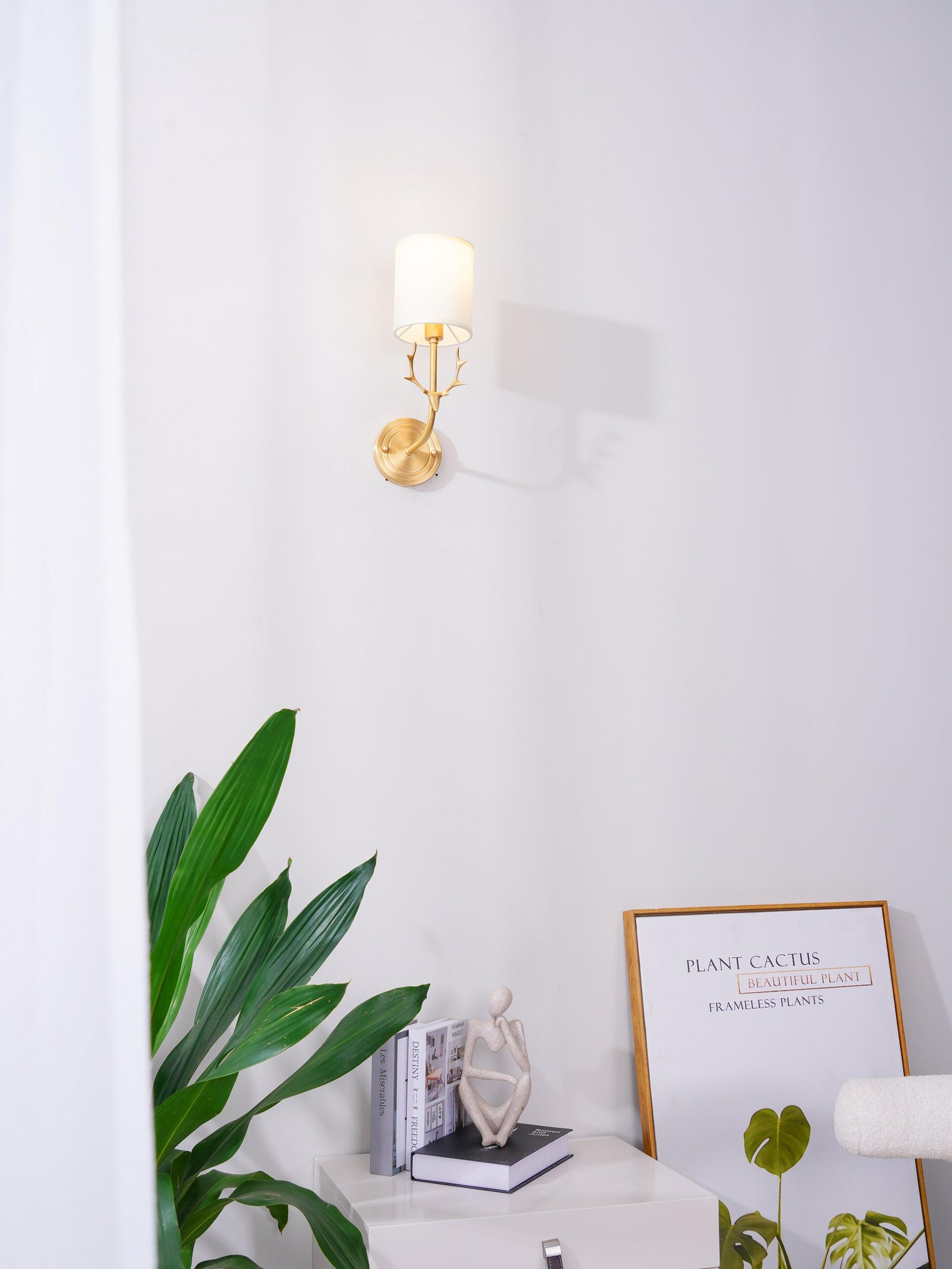 Ralem Elegance Deer Head Brass Wall Light-Neutral Decor