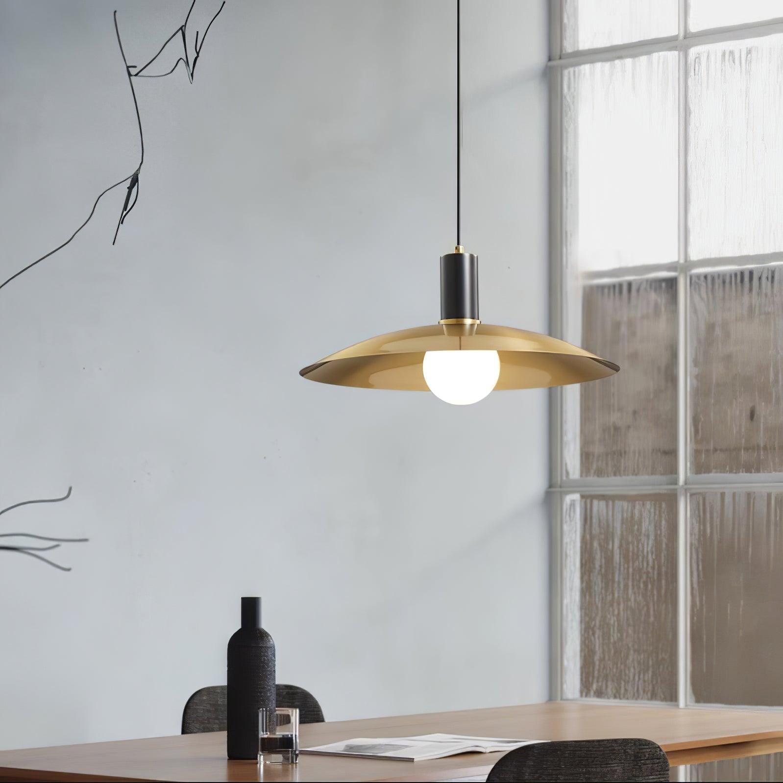 Thalora Brass & Glass Classic Pendant Lamp-Neutral Decor