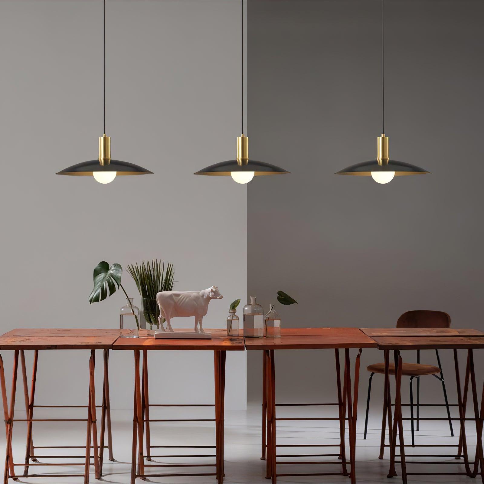 Thalora Brass & Glass Classic Pendant Lamp-Neutral Decor
