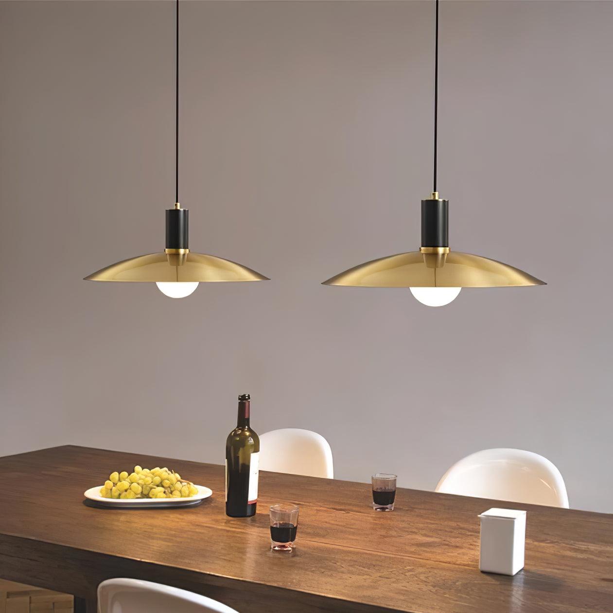 Thalora Brass & Glass Classic Pendant Lamp-Neutral Decor