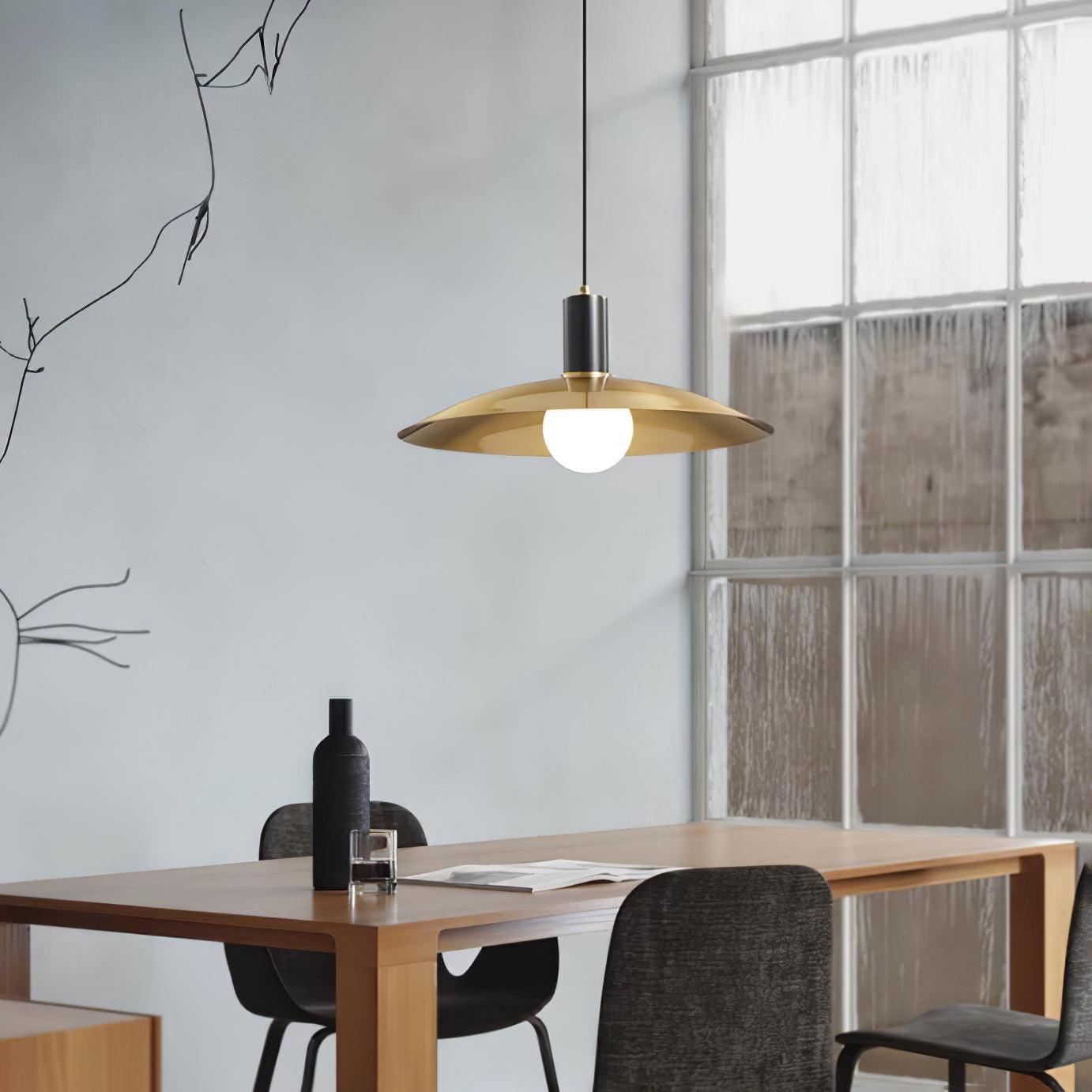 Thalora Brass & Glass Classic Pendant Lamp-Neutral Decor