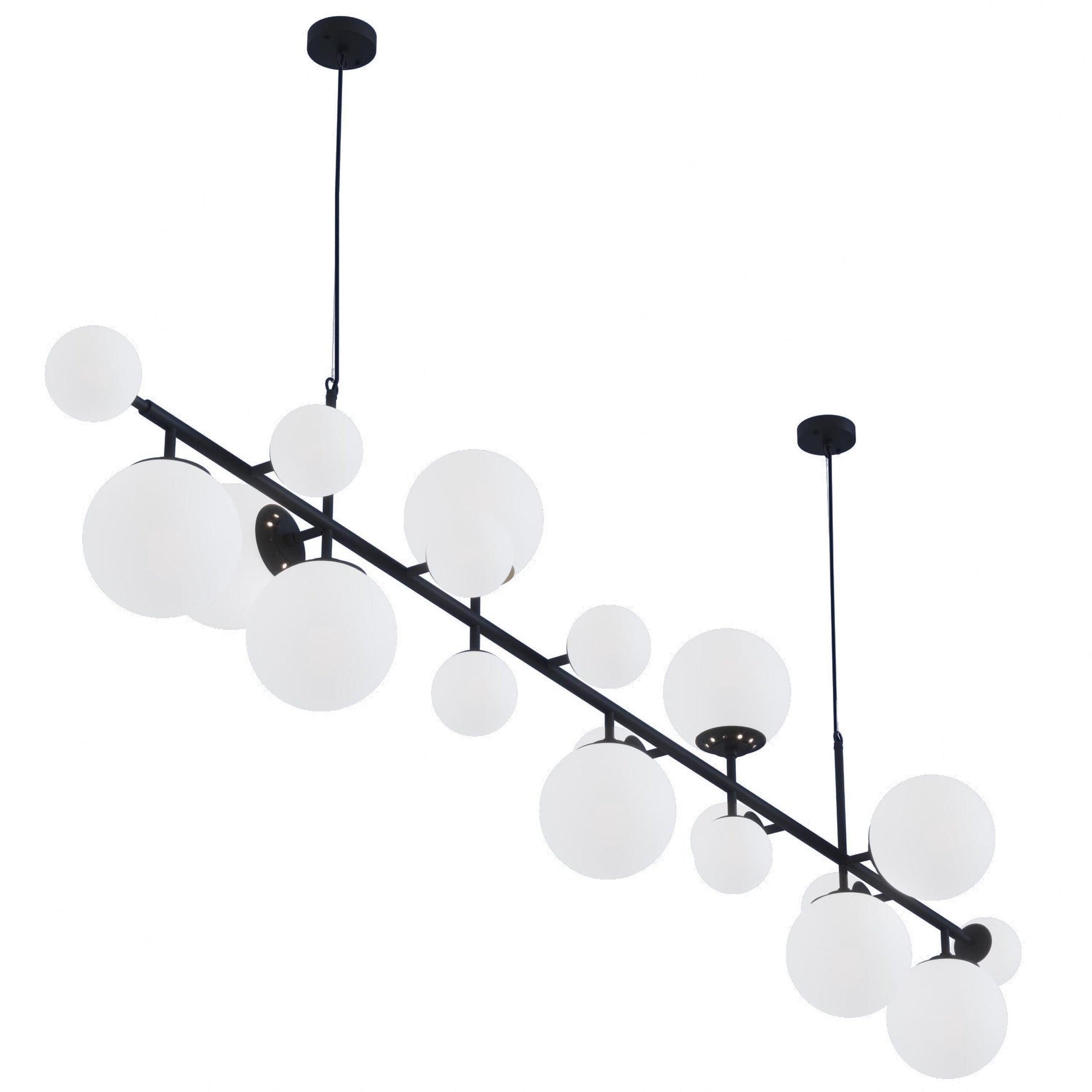 Solara Chandelier Brass Glass Globe-Neutral Decor