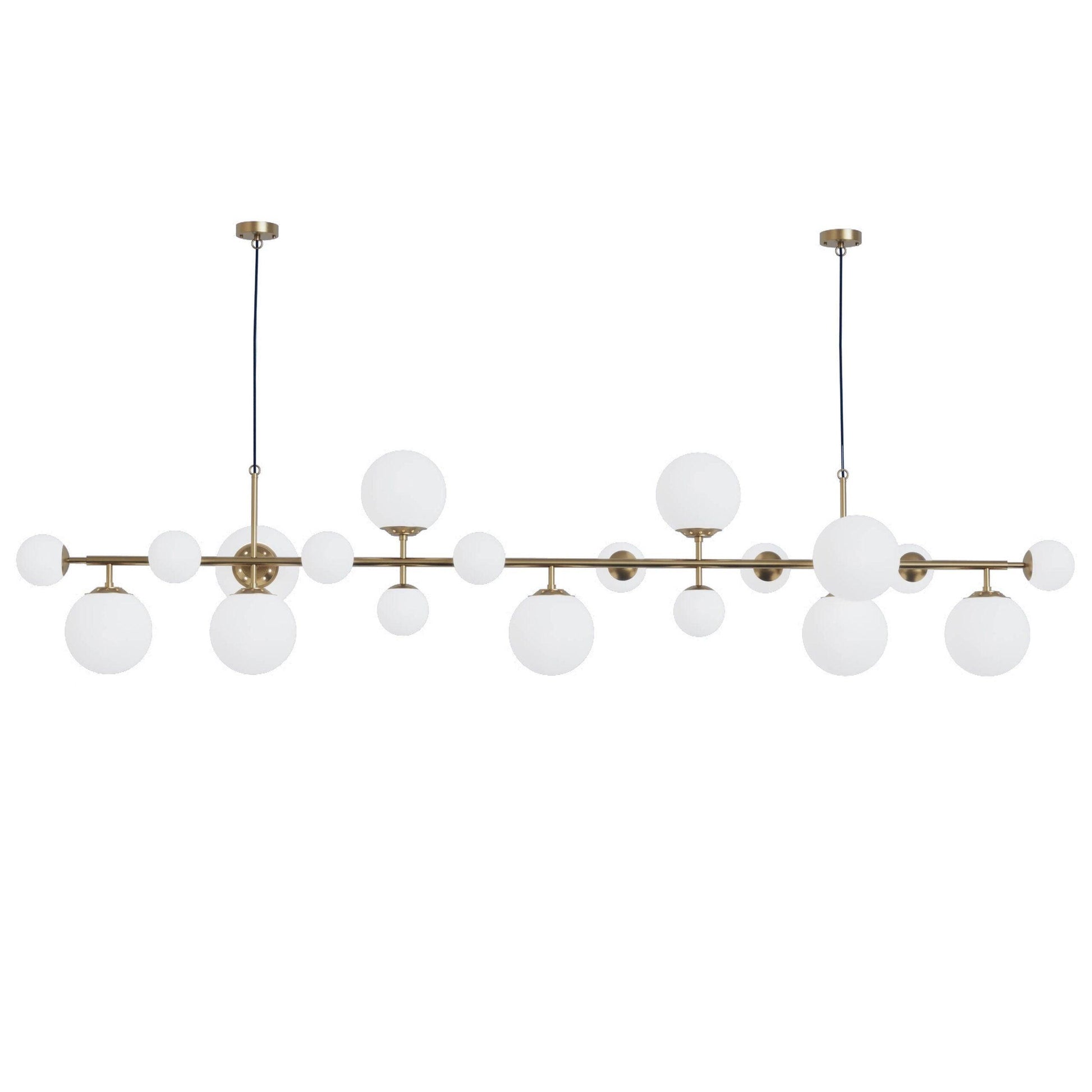 Solara Chandelier Brass Glass Globe-Neutral Decor