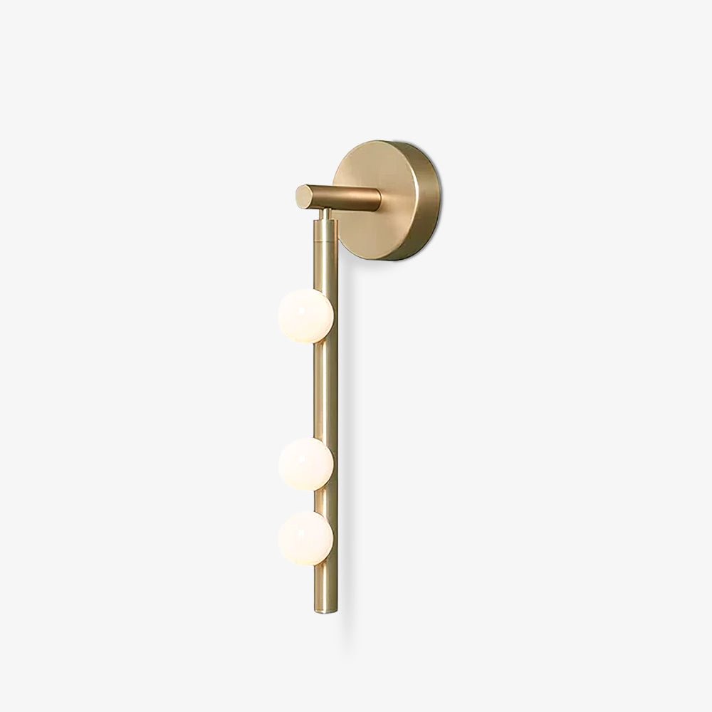Pamela Tube Plug-in Brass Glass Wall Lamp-Neutral Decor