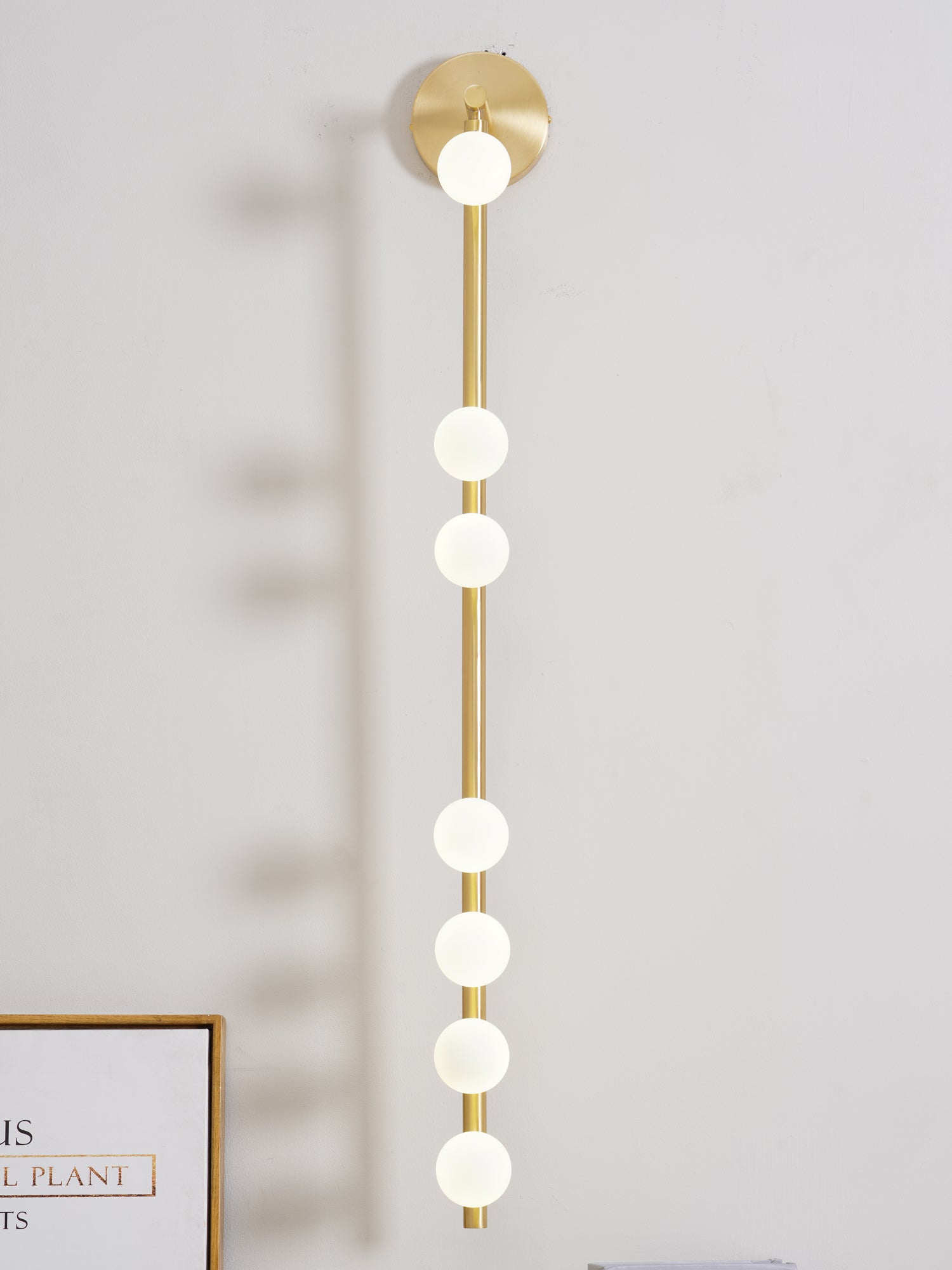Rory Modern Minimalist Tube Brass Glass Wall Lamp-Neutral Decor