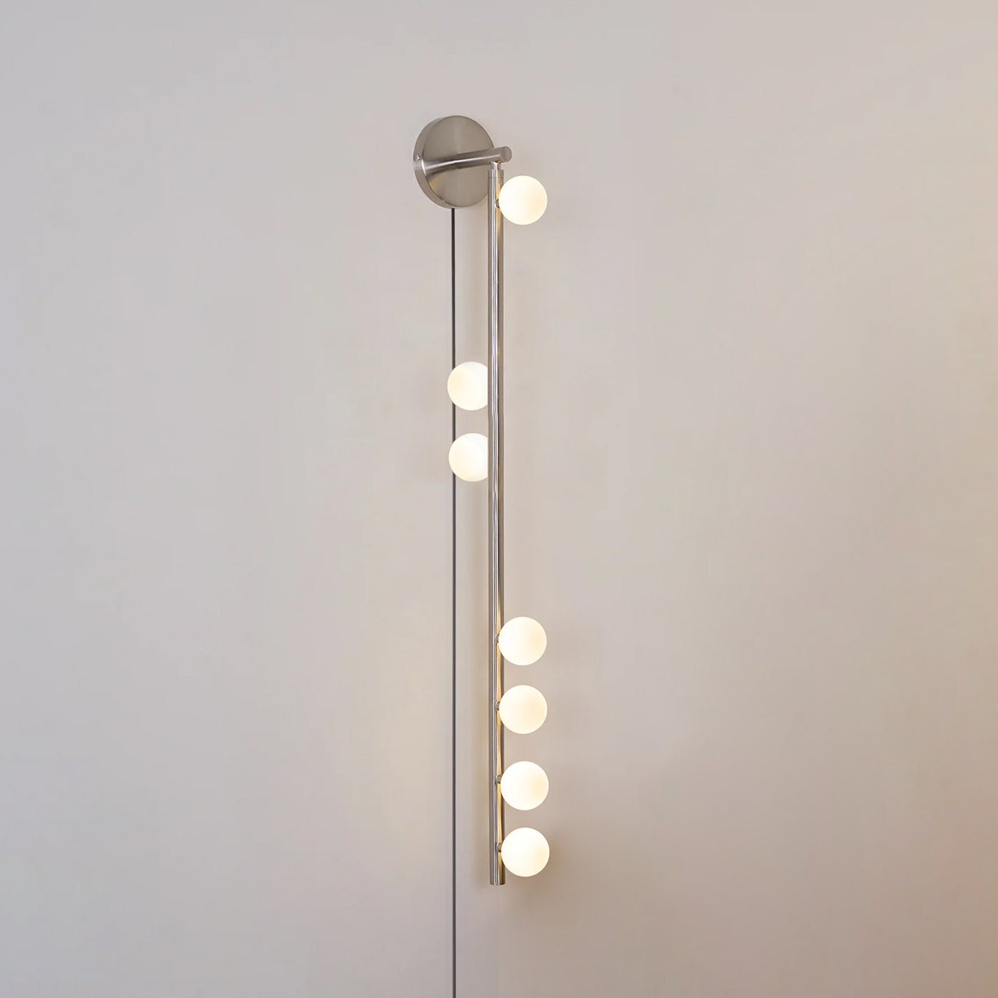 Pamela Tube Plug-in Brass Glass Wall Lamp-Neutral Decor