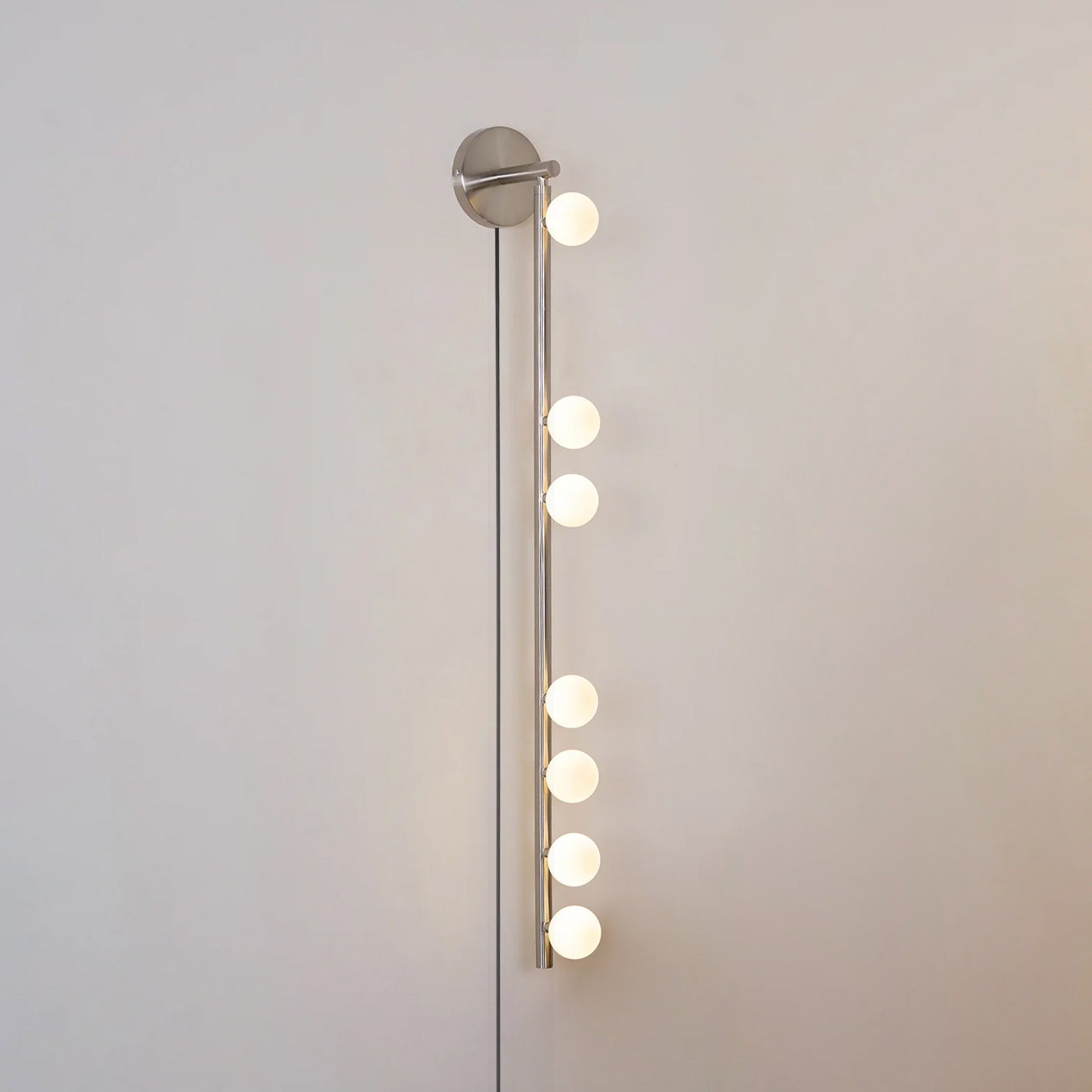 Pamela Tube Plug-in Brass Glass Wall Lamp-Neutral Decor