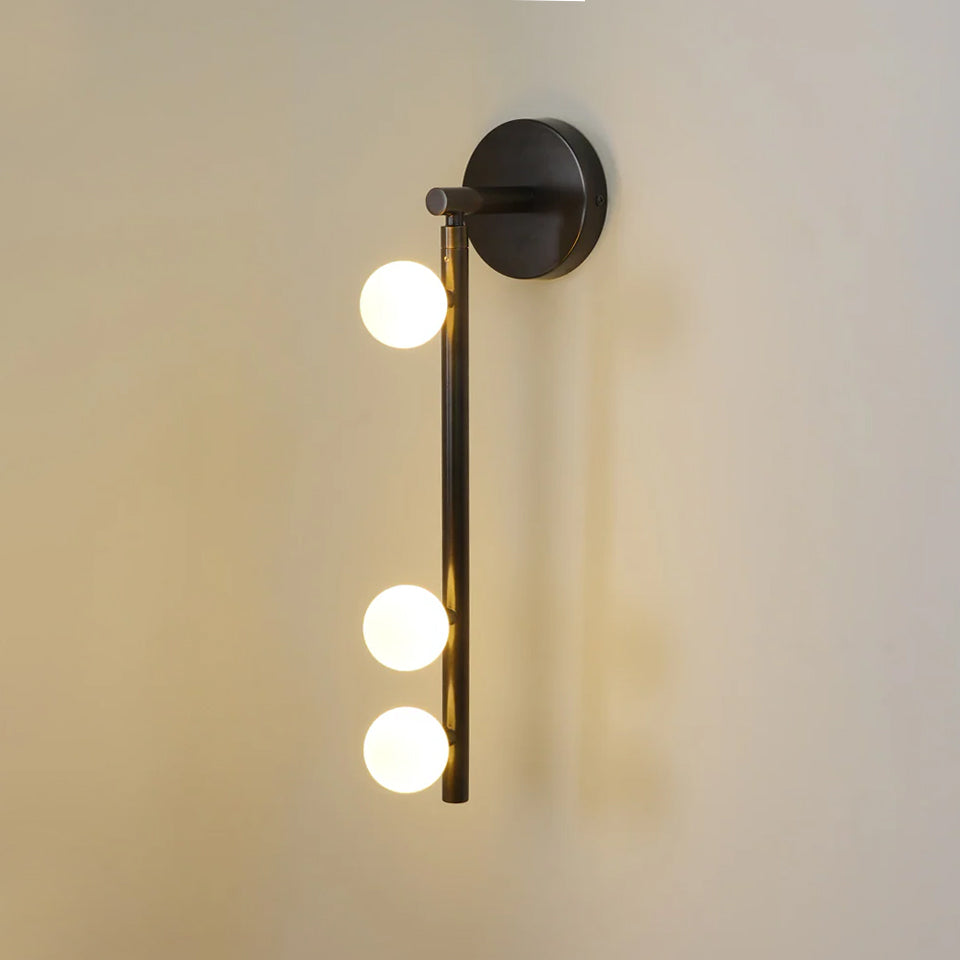 Rory Modern Minimalist Tube Brass Glass Wall Lamp-Neutral Decor