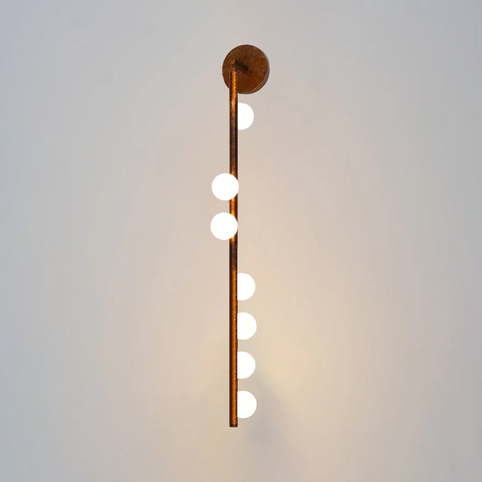 Rory Modern Minimalist Tube Brass Glass Wall Lamp-Neutral Decor