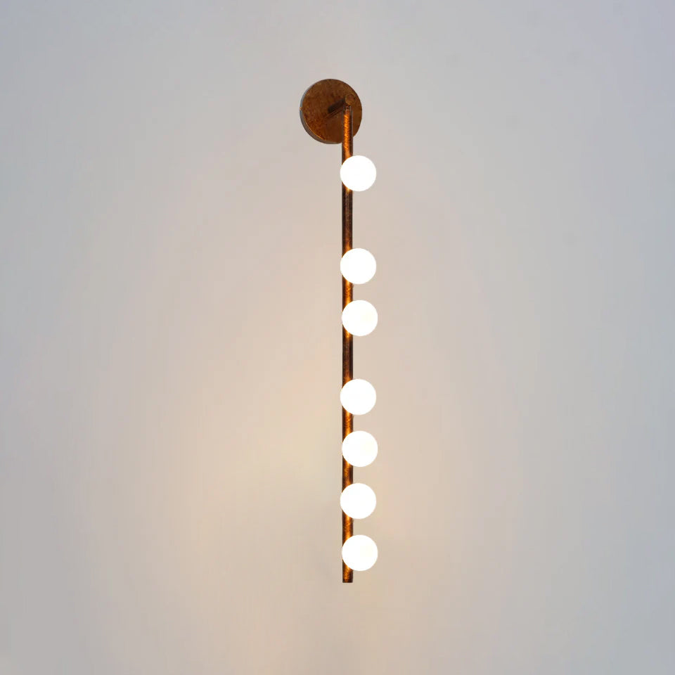 Rory Modern Minimalist Tube Brass Glass Wall Lamp-Neutral Decor