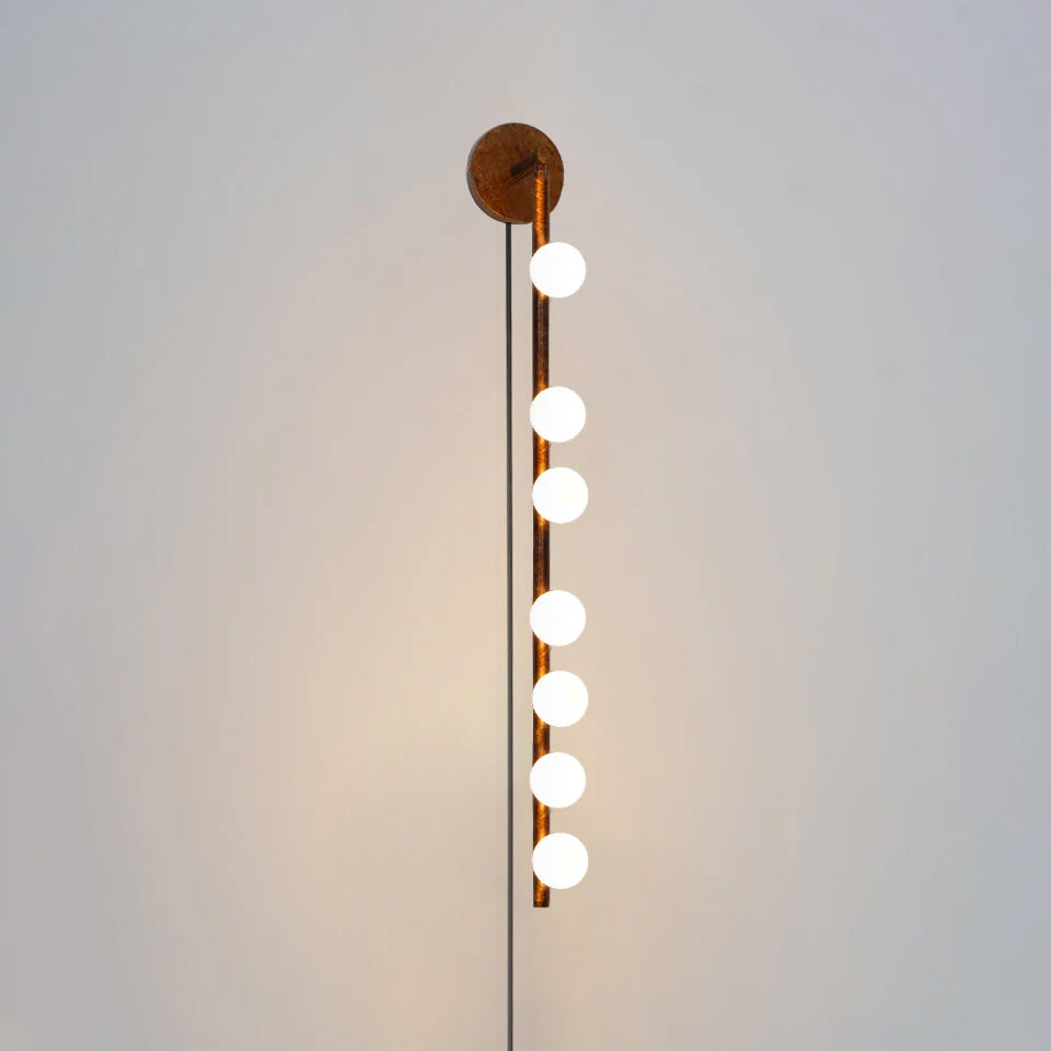 Pamela Tube Plug-in Brass Glass Wall Lamp-Neutral Decor