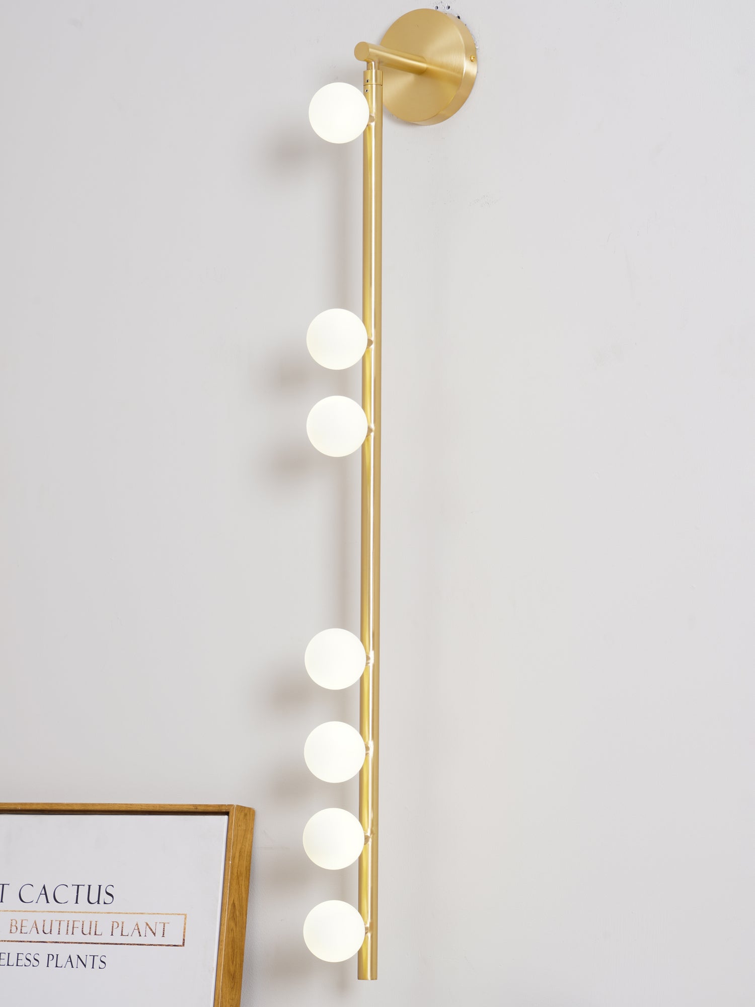 Pamela Tube Plug-in Brass Glass Wall Lamp-Neutral Decor