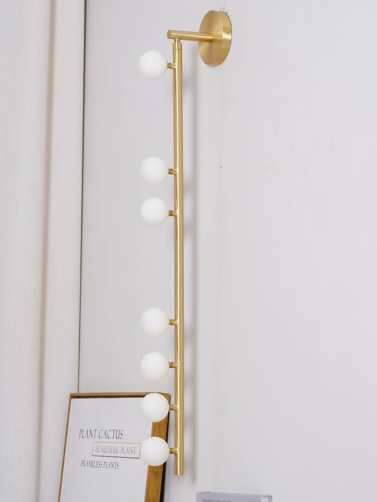 Pamela Tube Plug-in Brass Glass Wall Lamp-Neutral Decor