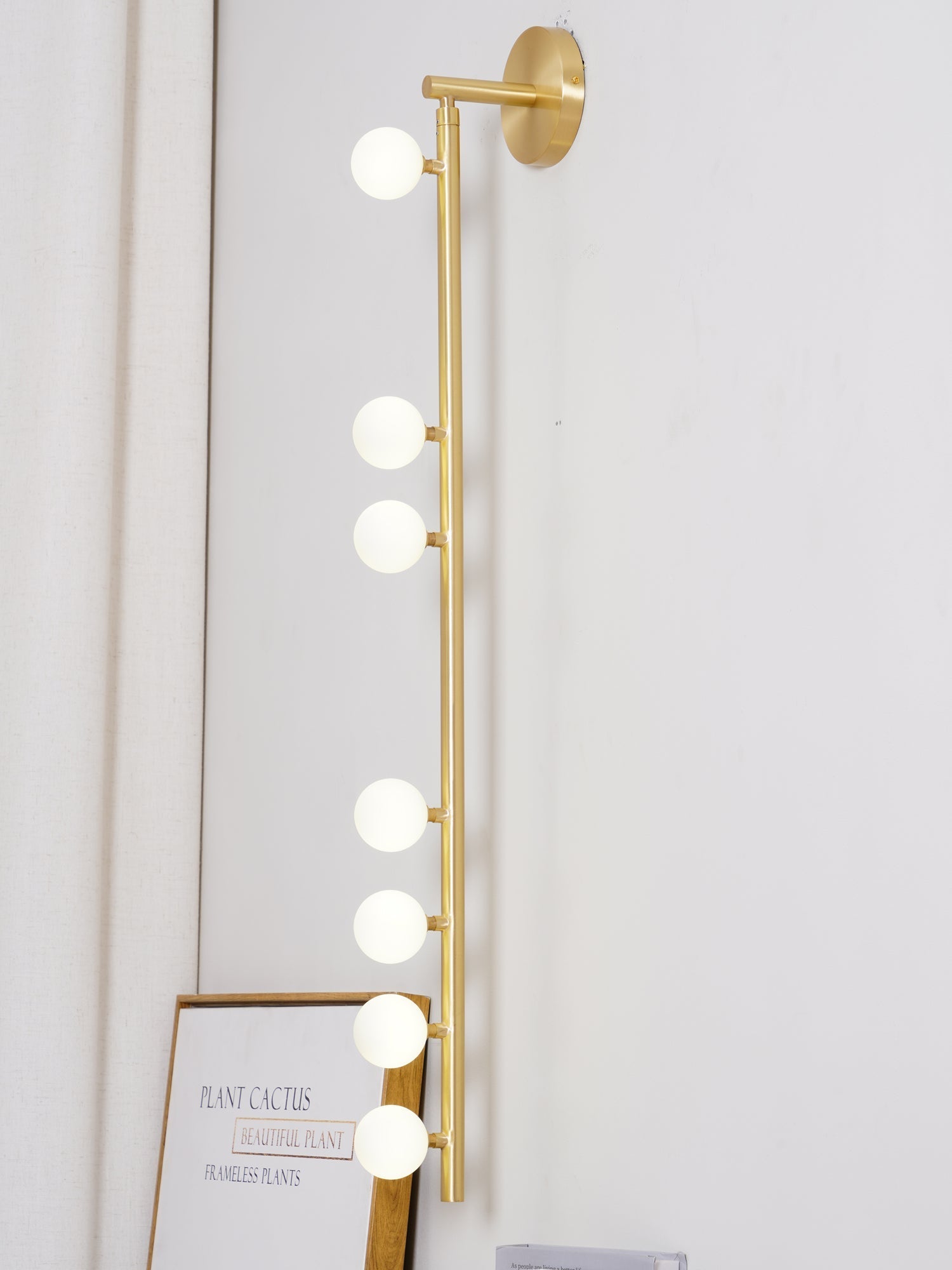 Pamela Tube Plug-in Brass Glass Wall Lamp-Neutral Decor