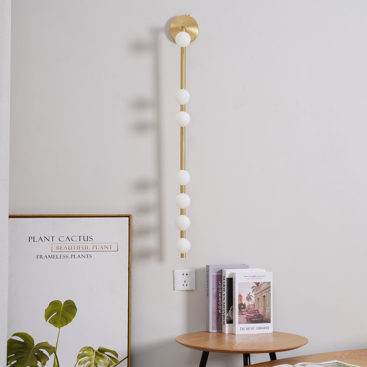 Rory Modern Minimalist Tube Brass Glass Wall Lamp-Neutral Decor