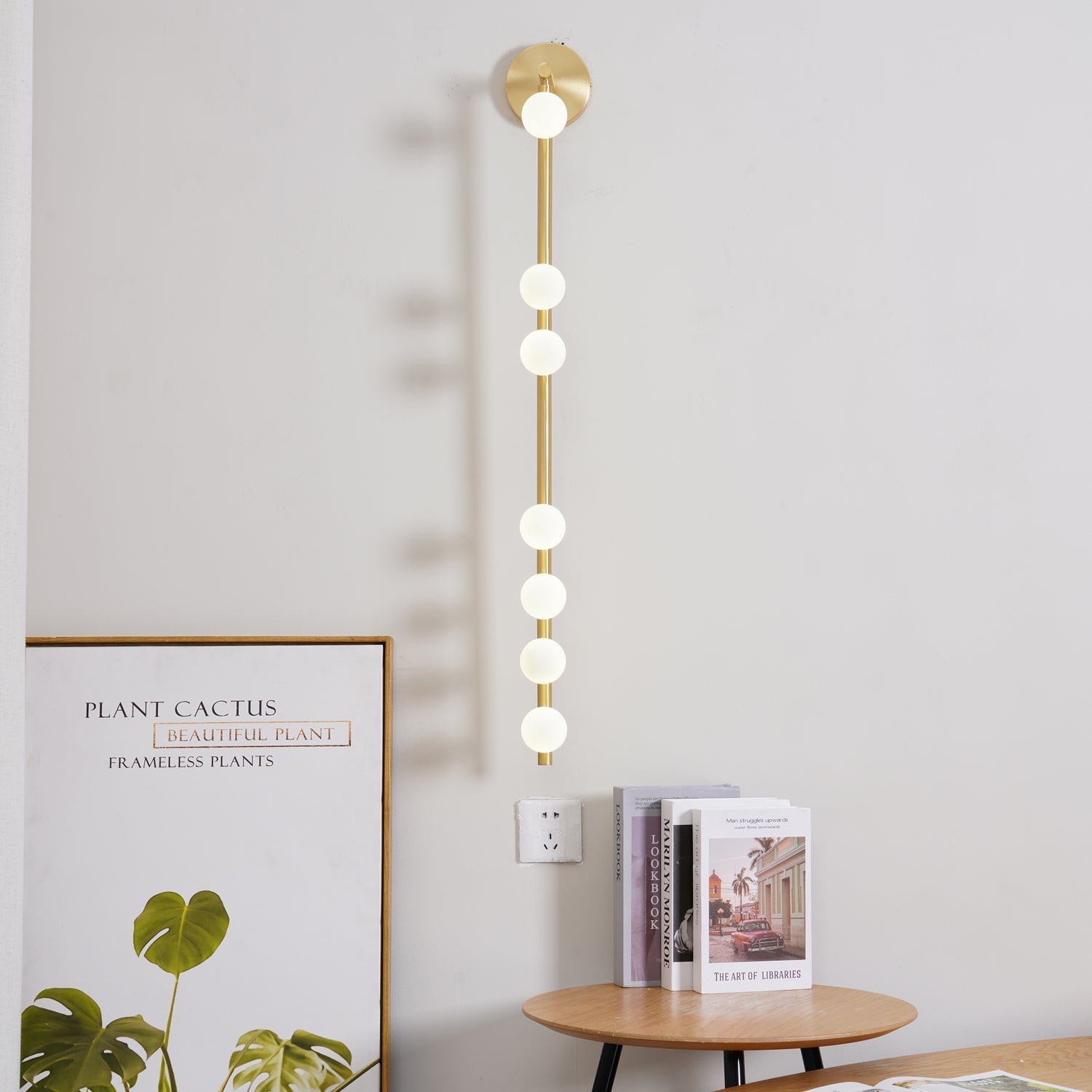 Rory Modern Minimalist Tube Brass Glass Wall Lamp-Neutral Decor