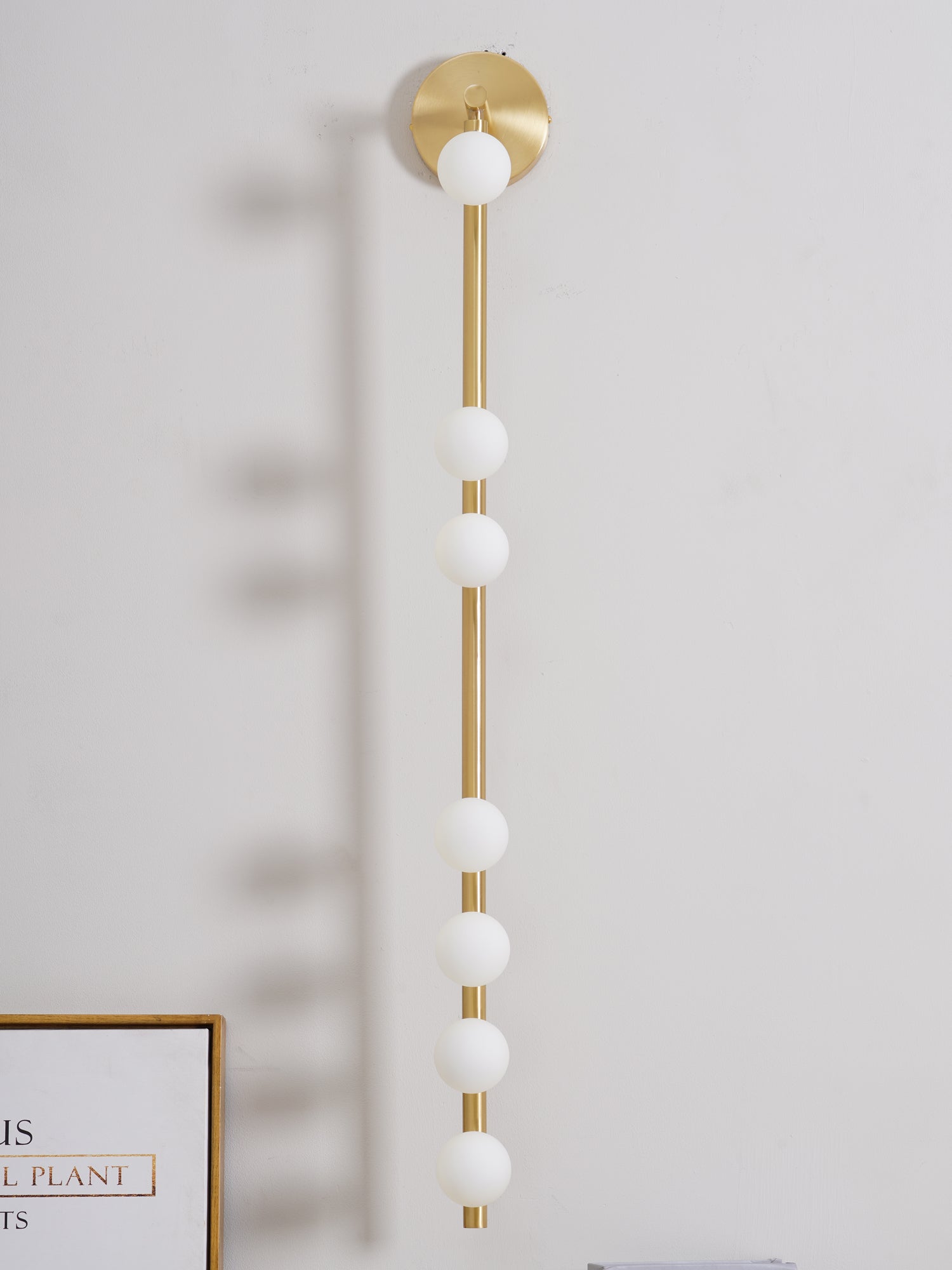 Rory Modern Minimalist Tube Brass Glass Wall Lamp-Neutral Decor