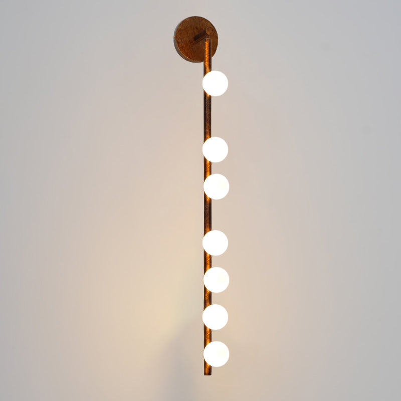 Pamela Tube Plug-in Brass Glass Wall Lamp-Neutral Decor