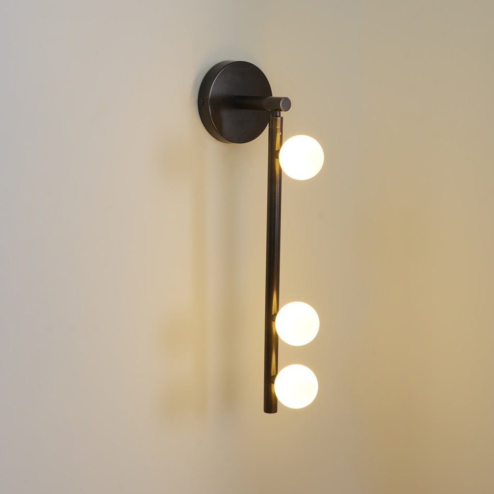 Rory Modern Minimalist Tube Brass Glass Wall Lamp-Neutral Decor