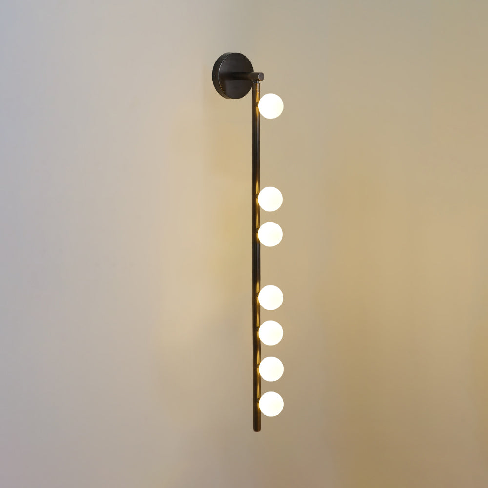 Pamela Tube Plug-in Brass Glass Wall Lamp-Neutral Decor