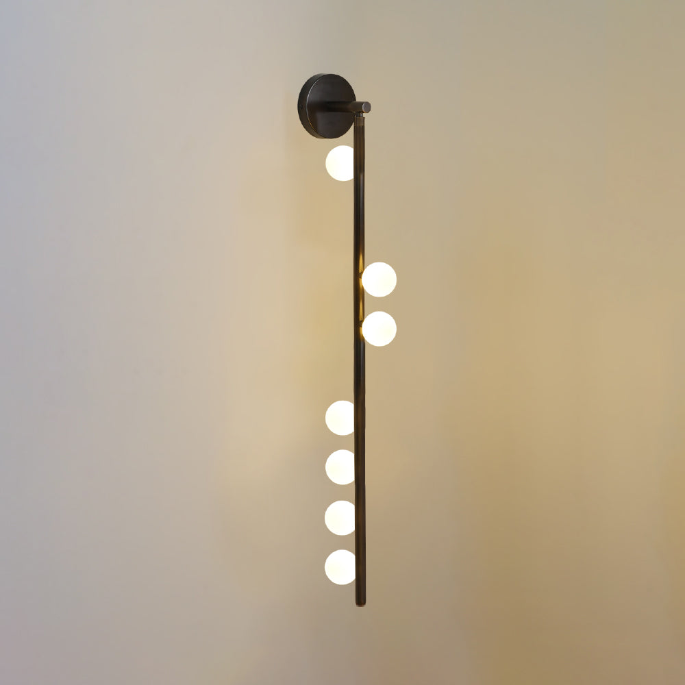 Pamela Tube Plug-in Brass Glass Wall Lamp-Neutral Decor