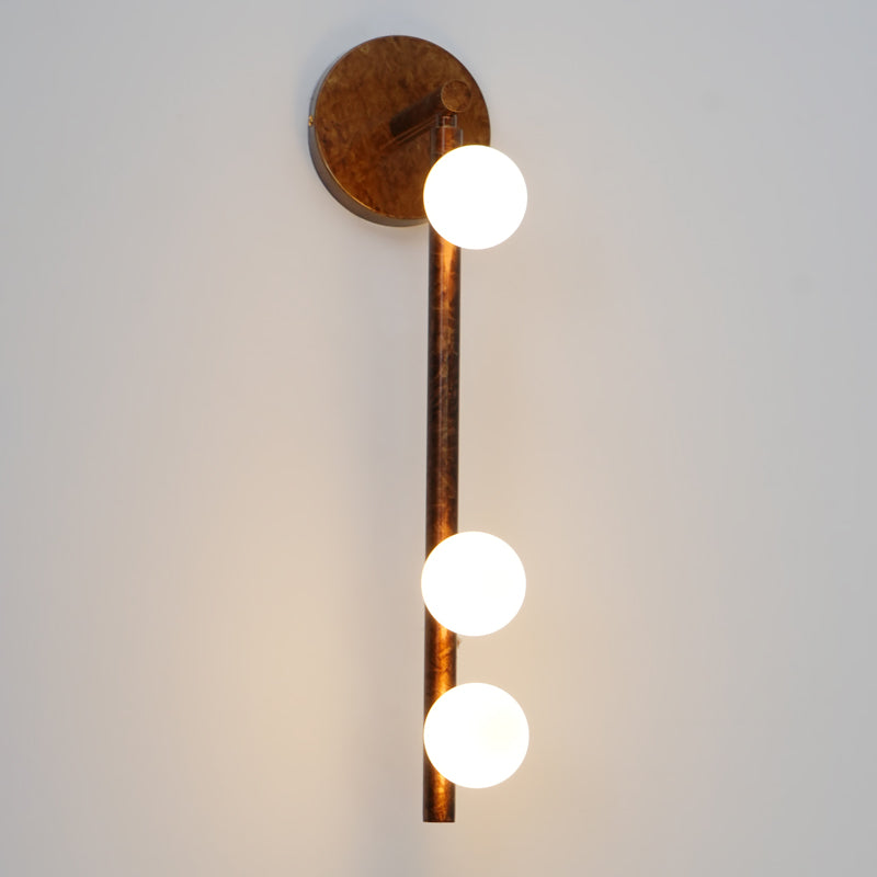 Pamela Tube Plug-in Brass Glass Wall Lamp-Neutral Decor